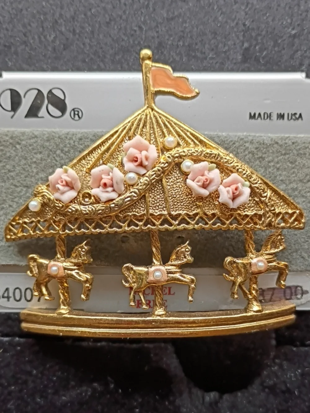 1928 Porcelain Brooch And Earrings NWT